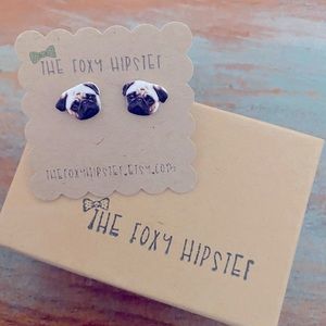 Pug Earrings